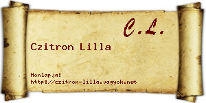 Czitron Lilla névjegykártya